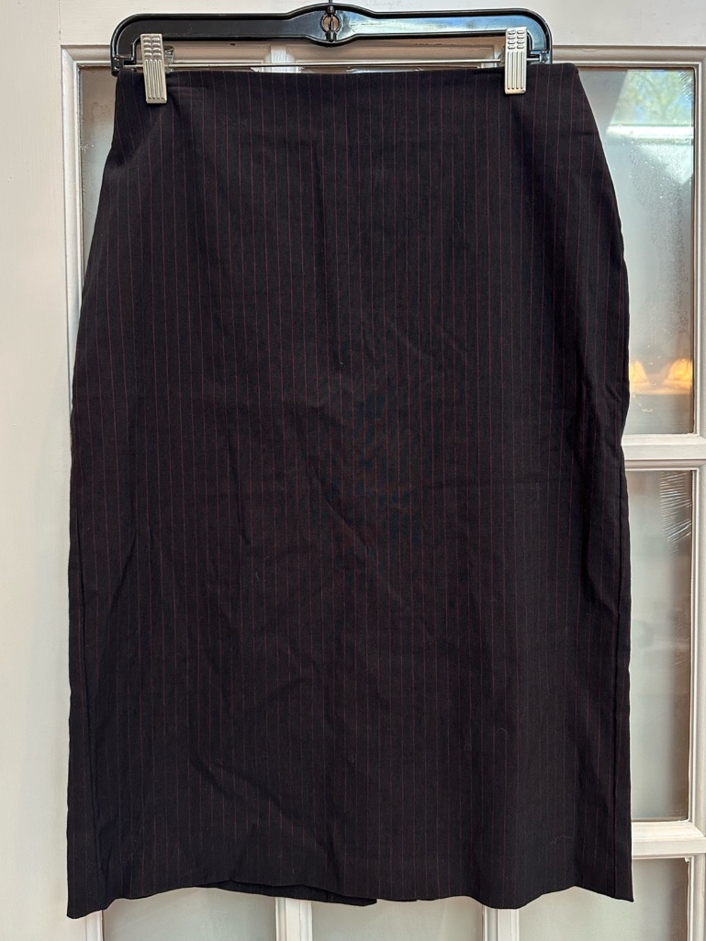 Vintage Betsey Johnson Y2K Retro Pinup Rockabilly Pinstripe Pencil Skirt Size M